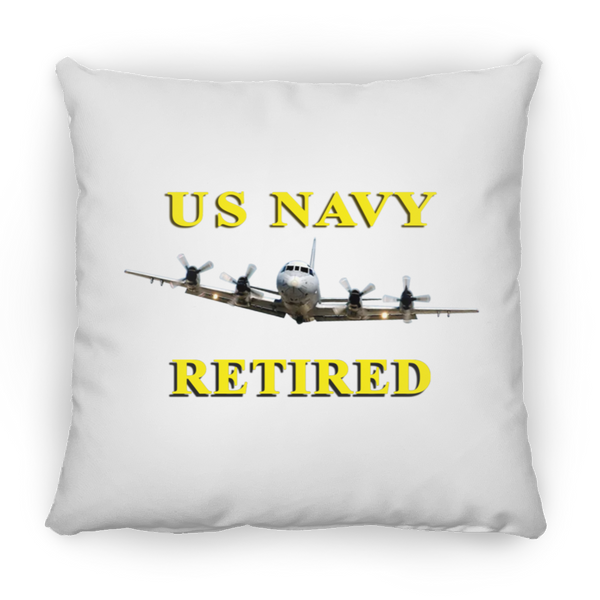 Navy Retired 1 Pillow - Square - 16x16