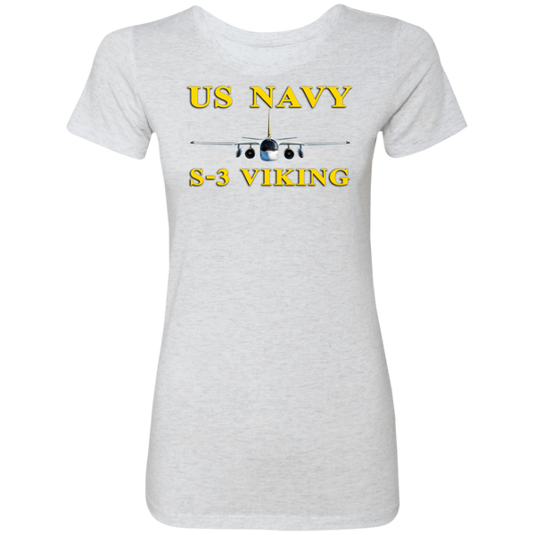 US Navy S-3 3 Ladies' Triblend T-Shirt