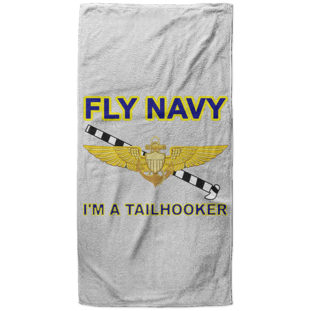 Fly Navy Tailhooker Beach Towel - 37x74