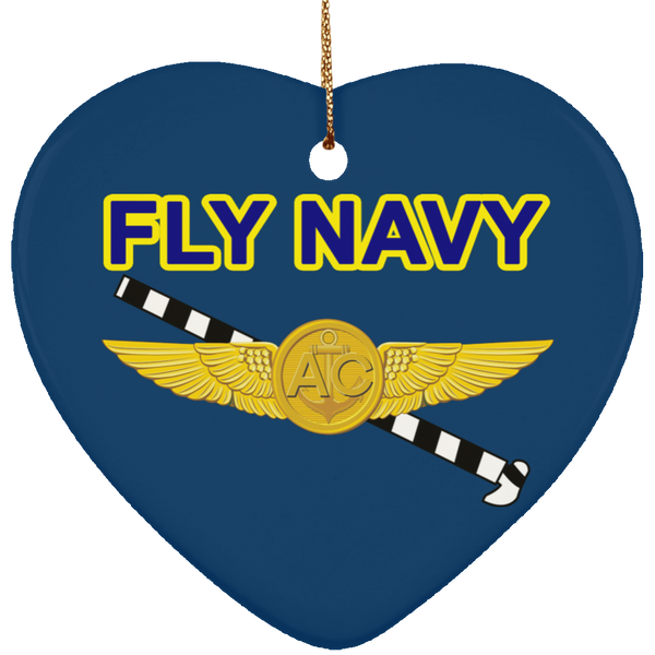 Fly Navy Tailhook 2 Ornament - Heart