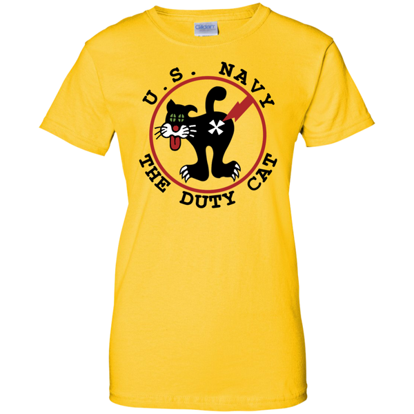 Duty Cat 4 Ladies Custom Cotton T-Shirt