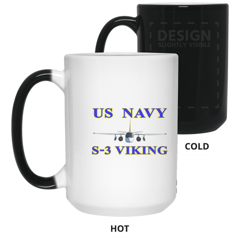 US Navy S-3 1 Color Changing Mug - 15oz