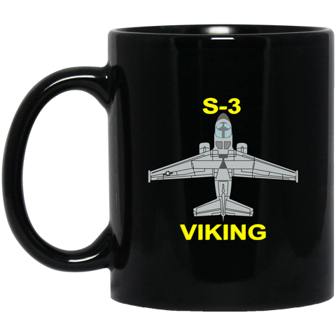 S-3 Viking 11 Black Mug - 11oz
