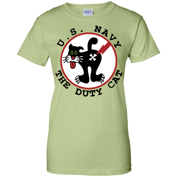 Duty Cat 2 Ladies Custom Cotton T-Shirt