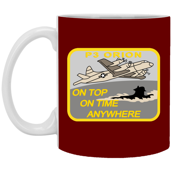 P-3 On Top White Mug - 11oz