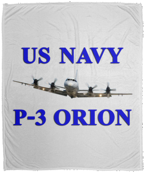 US Navy P-3 1 Blanket - Cozy Plush Fleece Blanket - 50x60