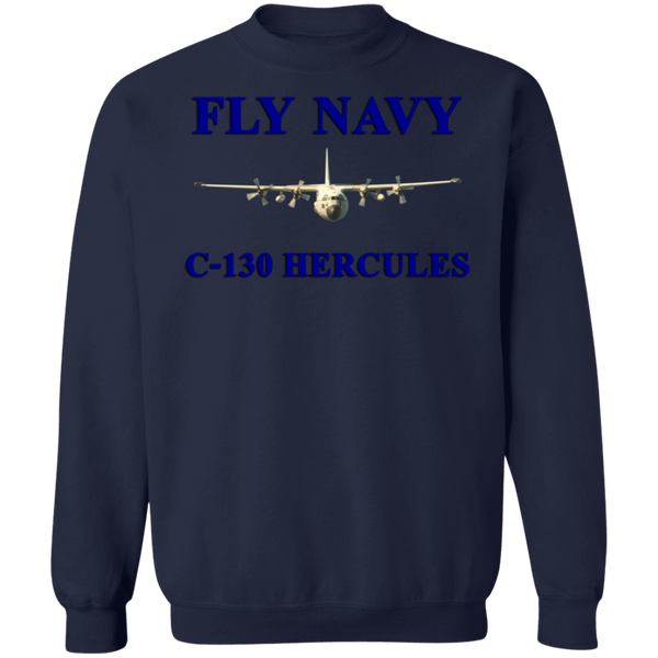 Fly Navy C-130 1 Crewneck Pullover Sweatshirt