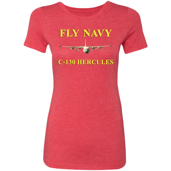 Fly Navy C-130 3 Ladies' Triblend T-Shirt