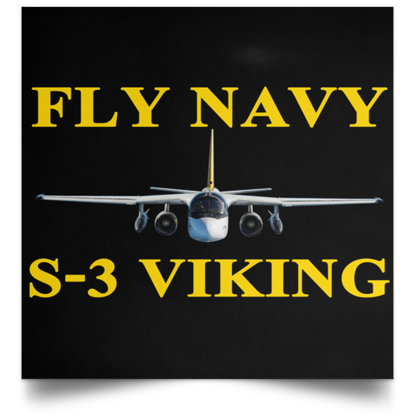 Fly Navy S-3 3 Poster - Square