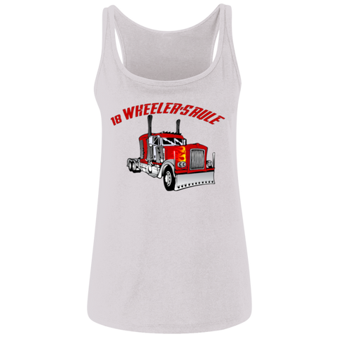 Trucker 18 Wheeler 1 Ladies' Relaxed Jersey Tank