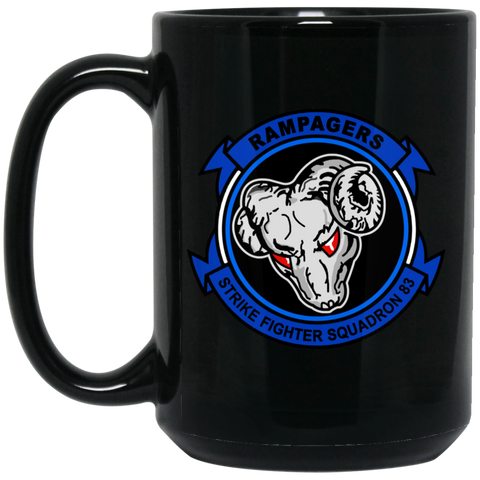 VFA 83 1 Black Mug - 15oz