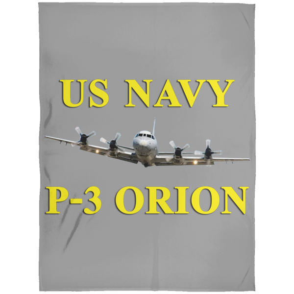 US Navy P-3 3 Blanket - Arctic Fleece Blanket 60x80