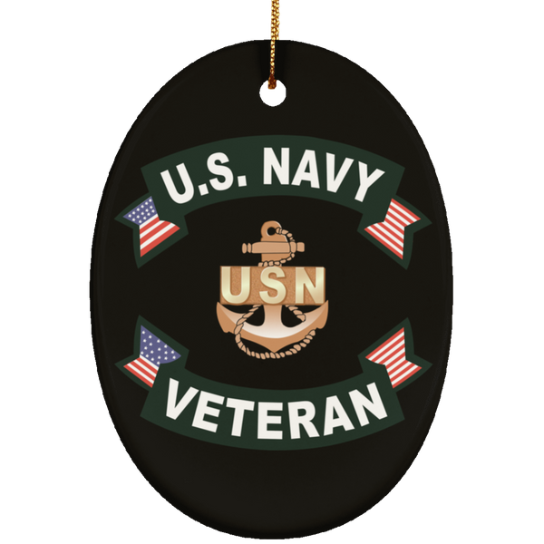 Navy Veteran 1 Ornament - Oval