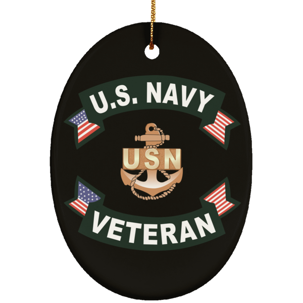 Navy Vet 1 Ornament - Oval