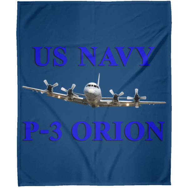 US Navy P-3 1 Blanket - Arctic Fleece Blanket 50x60