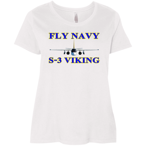 Fly Navy S-3 1 Ladies' Curvy T-Shirt