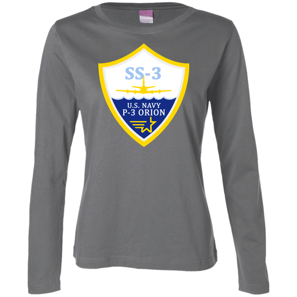 P-3 Orion 3 SS-3 Ladies' LS Cotton T-Shirt