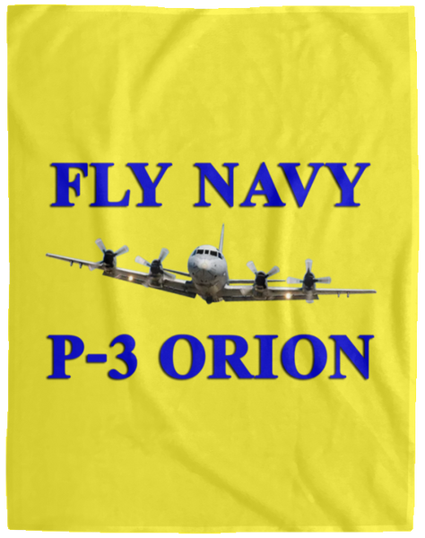 Fly Navy P-3 1 Blanket - Cozy Plush Fleece Blanket - 60x80