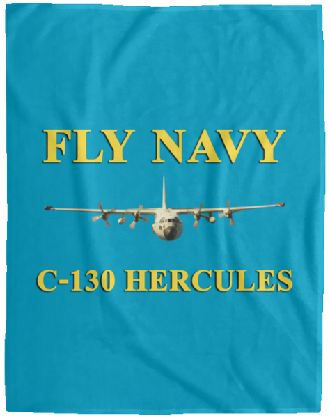 Fly Navy C-130 3 Blanket - Cozy Plush Fleece Blanket - 60x80