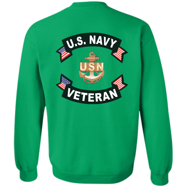Navy Veteran 1b Crewneck Pullover Sweatshirt