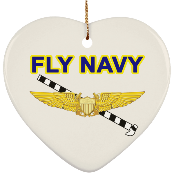 Fly Navy Tailhook 3 Ornament - Heart