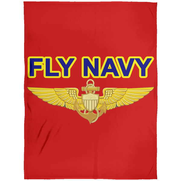 Fly Navy Aviator Blanket - Arctic Fleece Blanket 60x80