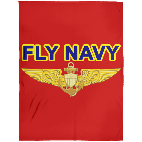 Fly Navy Aviator Blanket - Arctic Fleece Blanket 60x80