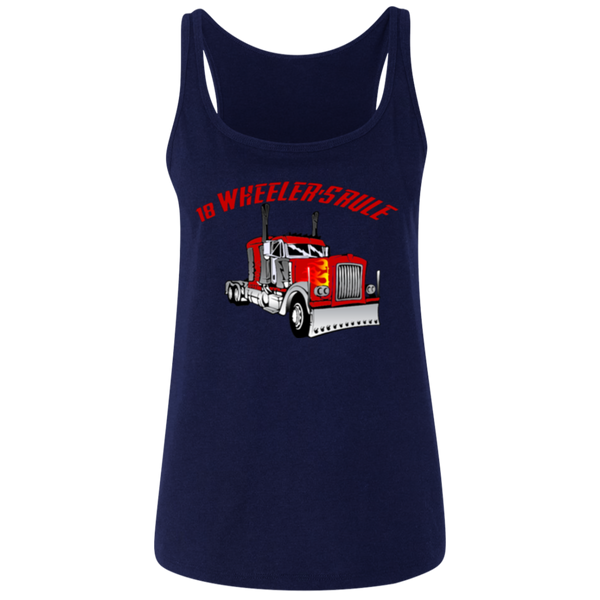 Trucker 18 Wheeler 1 Ladies' Relaxed Jersey Tank