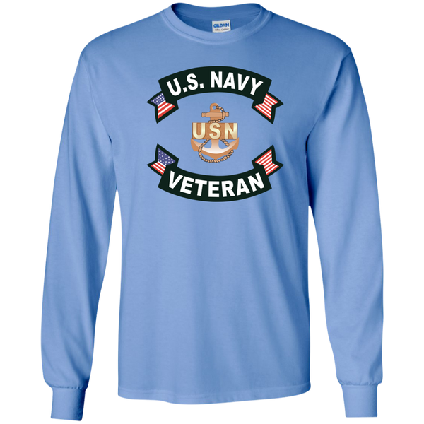 Navy Veteran 1 LS Ultra Cotton Tshirt