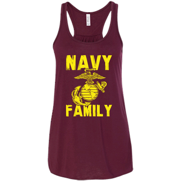 Navy Family Semper Fi 1 Flowy Racerback Tank