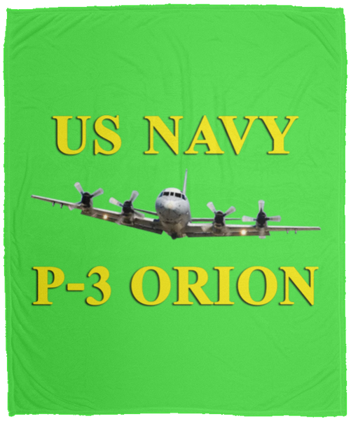 US Navy P-3 3 Blanket - Cozy Plush Fleece Blanket - 50x60