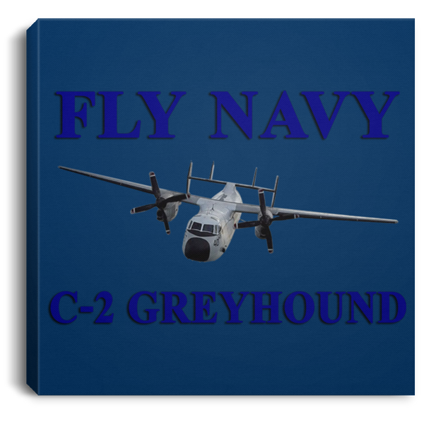 Fly Navy C-2 1 Canvas - Square .75in Frame