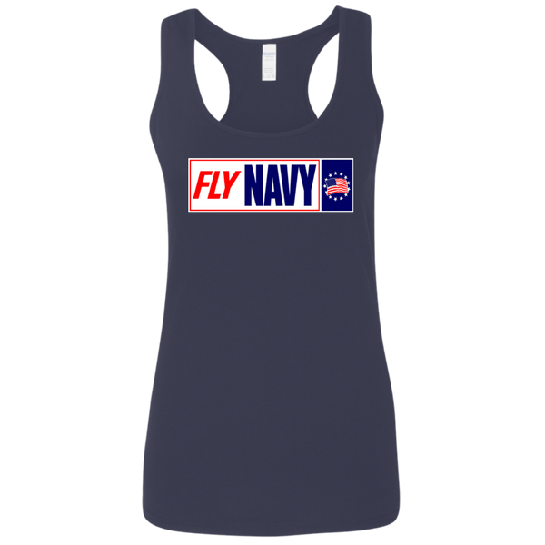 Fly Navy 1 Ladies' Softstyle Racerback Tank