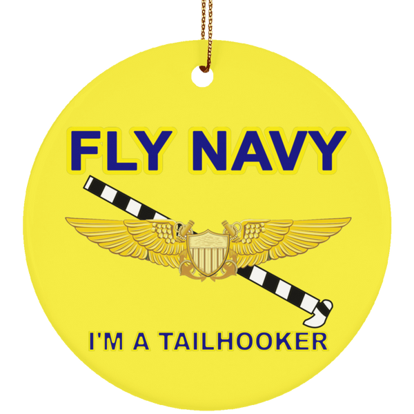 Fly Navy Tailhooker 3 Ornament - Circle