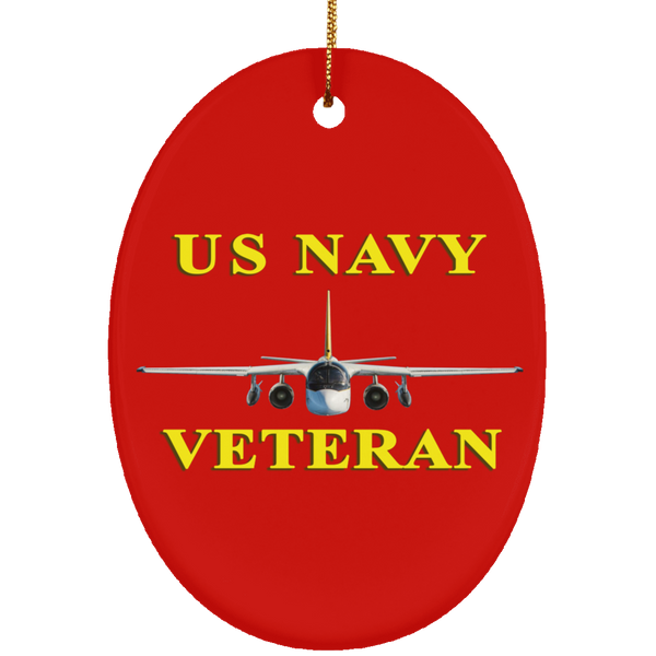 Navy Vet 3 Ornament - Oval