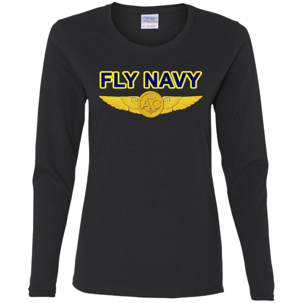 P-3C 2 Fly Aircrew Ladies' Cotton LS T-Shirt