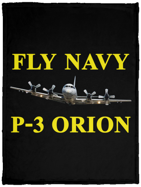 Fly Navy P-3 3 Blanket - Cozy Plush Fleece Blanket - 30x40