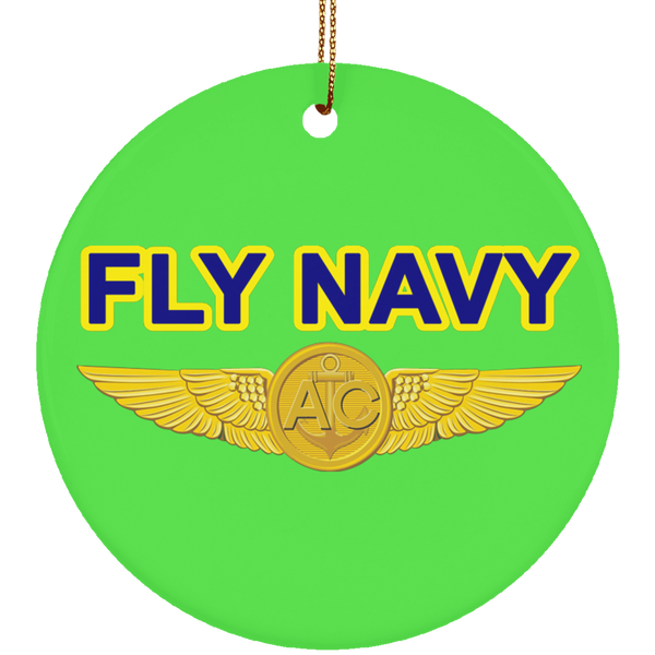 Fly Navy Aircrew Ornament - Circle