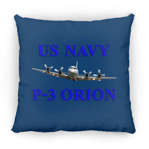 US Navy P-3 1 Pillow - Square - 14x14