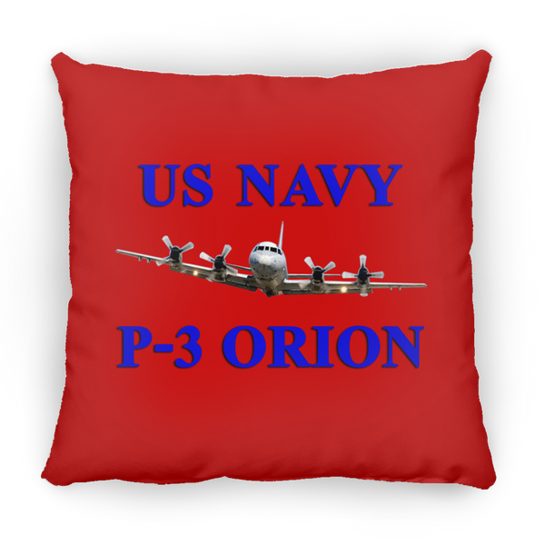 US Navy P-3 1 Pillow - Square - 14x14