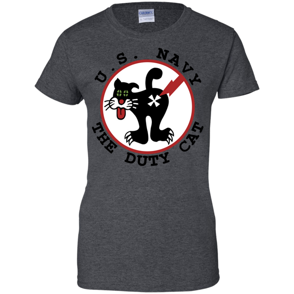 Duty Cat 2 Ladies Custom Cotton T-Shirt