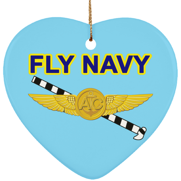 Fly Navy Tailhook 2 Ornament - Heart