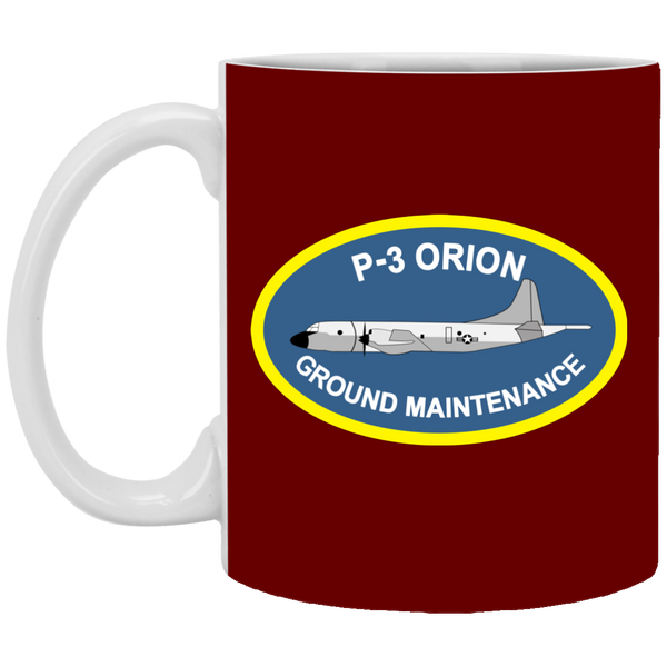 P-3 Orion 4 Ground Maint White Mug - 11oz