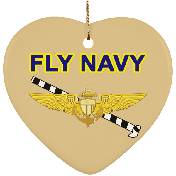 Fly Navy Tailhook 1 Ornament - Heart