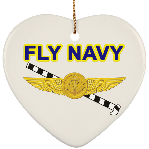 Fly Navy Tailhook 2 Ornament - Heart