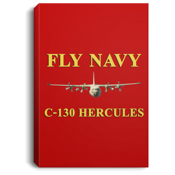 Fly Navy C-130 3 Canvas -  Portrait .75in Frame