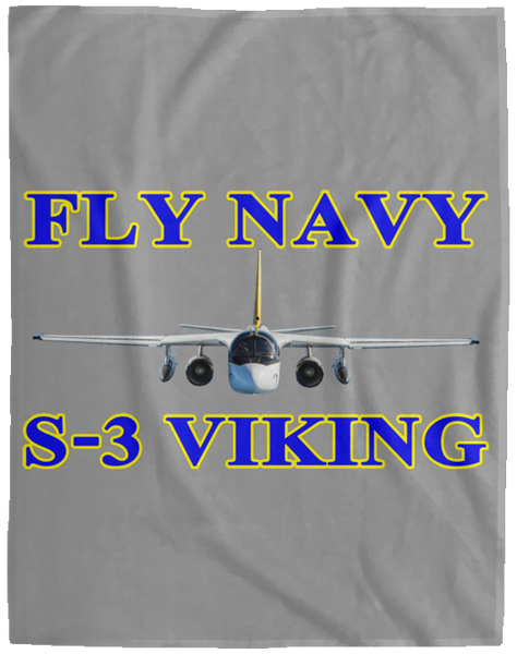 Fly Navy S-3 1 Blanket - Velveteen Micro Fleece Extra Large