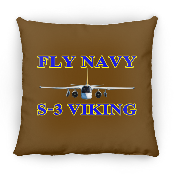 Fly Navy S-3 1 Pillow - Square - 14x14