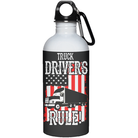 Truck Drivers Rule Stainless Steel Water Bottle