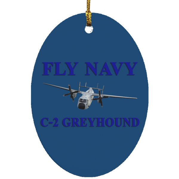 Fly Navy C-2 1 Ornament - Oval